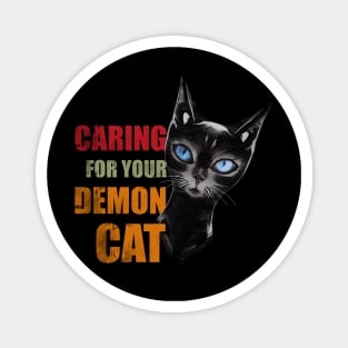 Caring for your demon cat Magnet